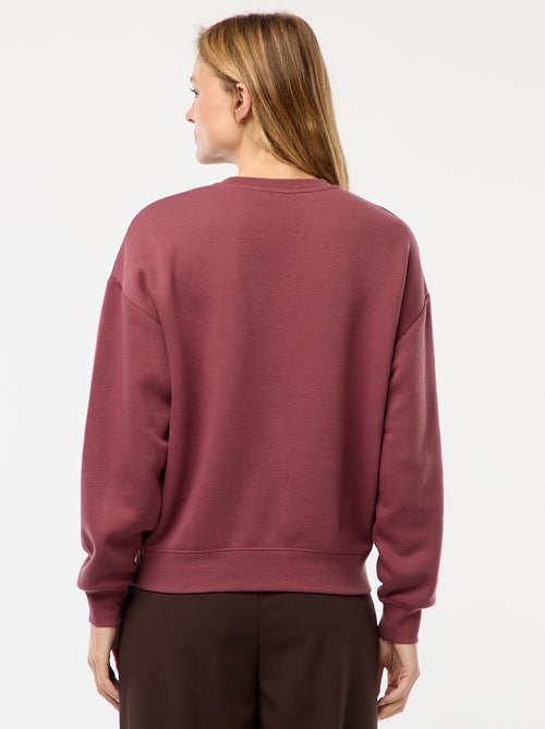 Effen sweater van warme joggingstof - Kiabi