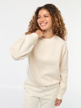 Effen sweater van warme joggingstof