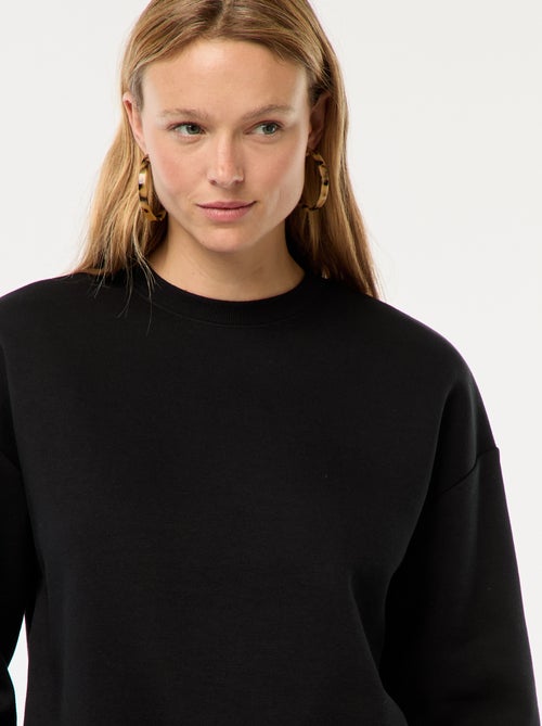 Effen sweater van warme joggingstof - Kiabi