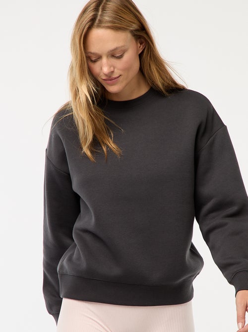 Effen sweater van warme joggingstof - Kiabi