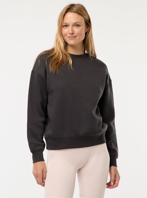 Effen sweater van warme joggingstof - Kiabi