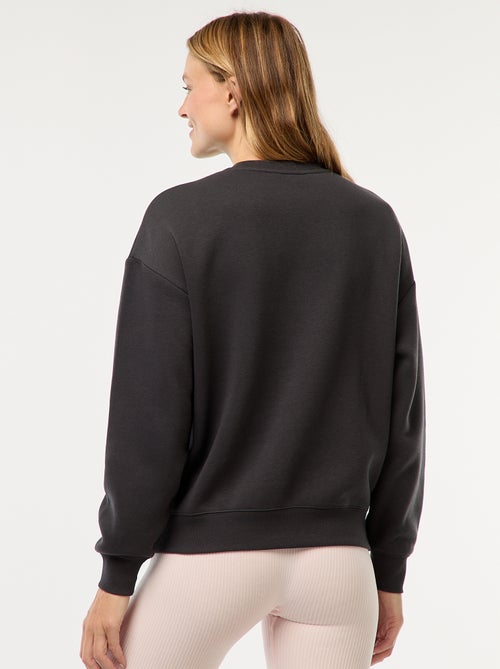 Effen sweater van warme joggingstof - Kiabi