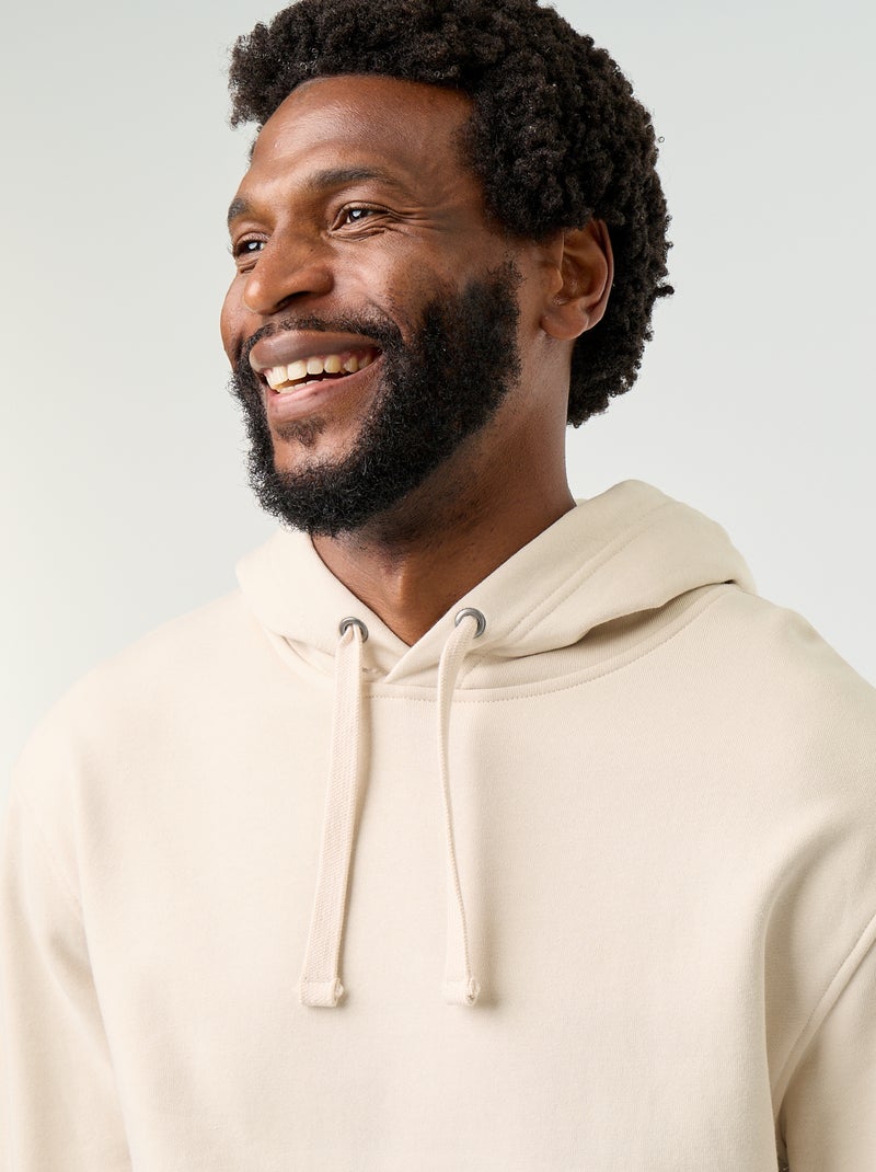 Effen sweatshirt met capuchon Biege - Kiabi