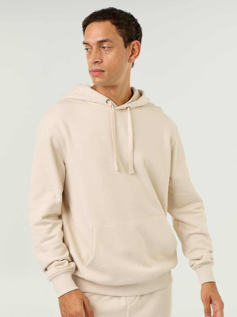 Effen sweatshirt met capuchon Grijs - Kiabi