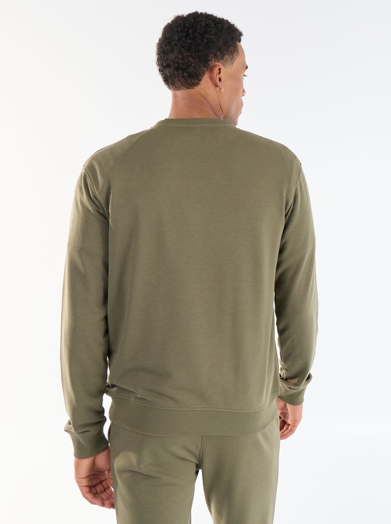 Effen sweatshirt van French Terry Kaki - Kiabi