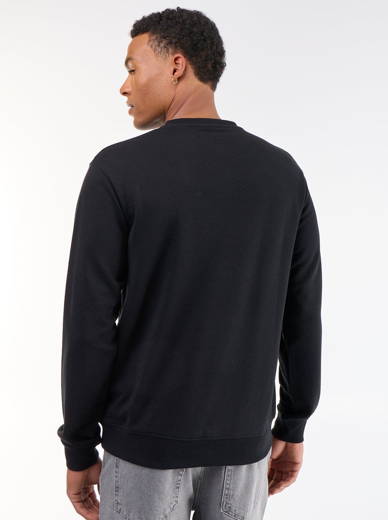 Effen sweatshirt van French Terry Zwart - Kiabi