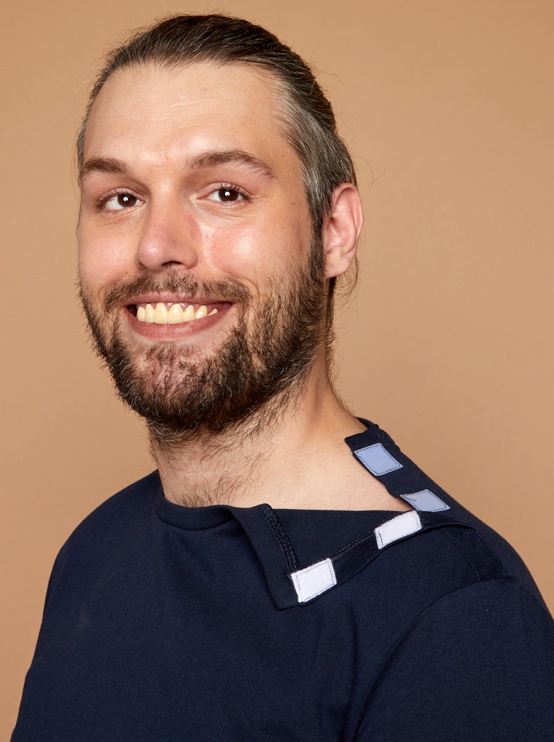Effen T-shirt - gemakkelijk aan te trekken collectie BLAUW - Kiabi
