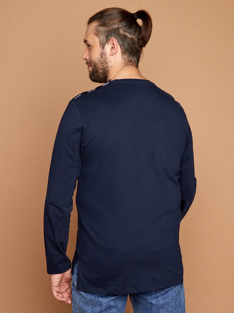 Effen T-shirt - gemakkelijk aan te trekken collectie BLAUW - Kiabi
