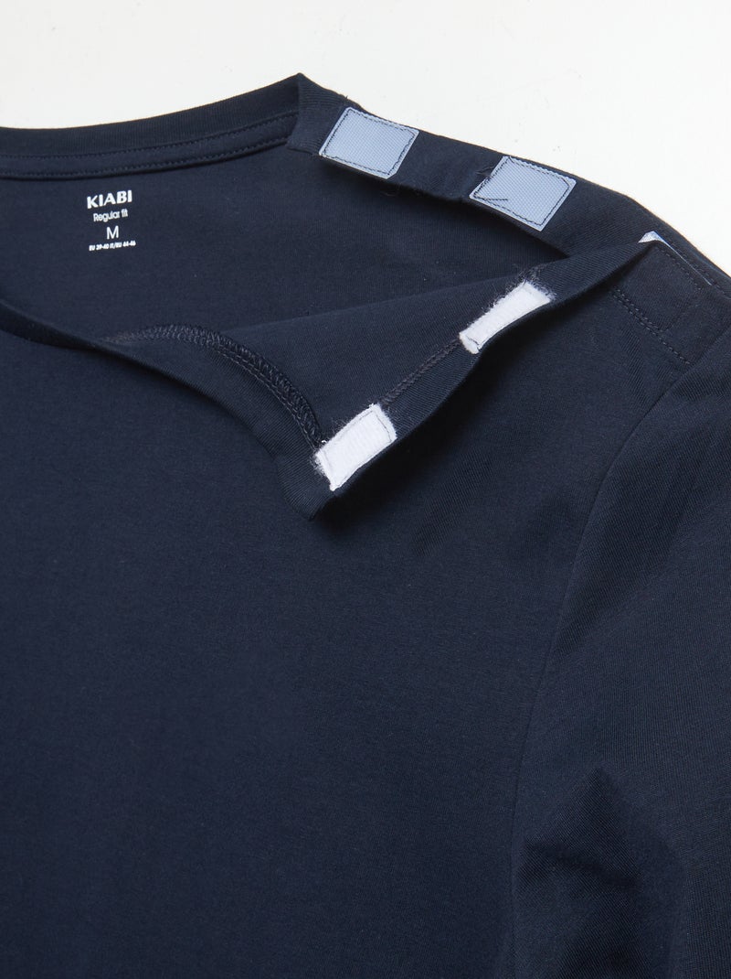 Effen T-shirt - gemakkelijk aan te trekken collectie BLAUW - Kiabi