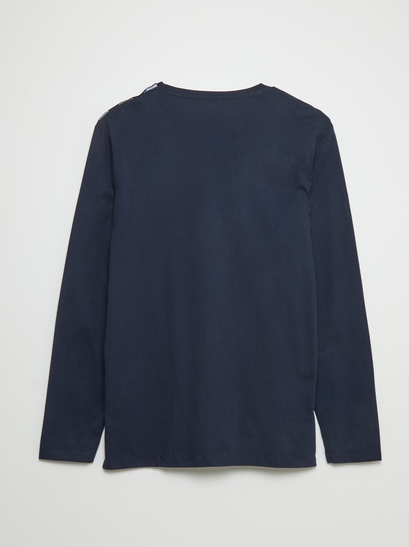 Effen T-shirt - gemakkelijk aan te trekken collectie BLAUW - Kiabi