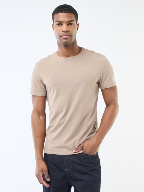 Effen T-shirt - Slim-fit - Kiabi Effen T-shirt - Slim-fit - Kiabi