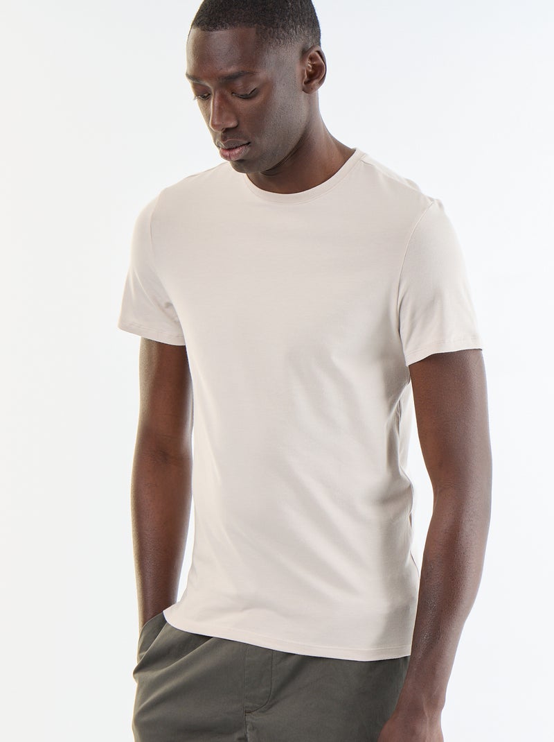 Effen T-shirt - Slim-fit Grijs - Kiabi