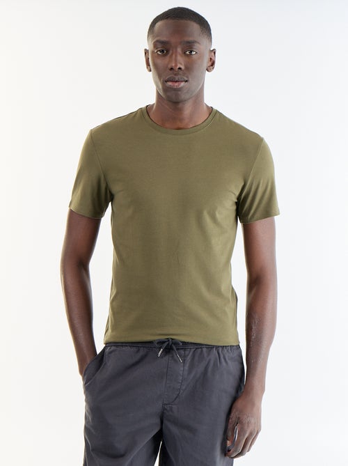 Effen T-shirt - Slim-fit - Kiabi Effen T-shirt - Slim-fit - Kiabi