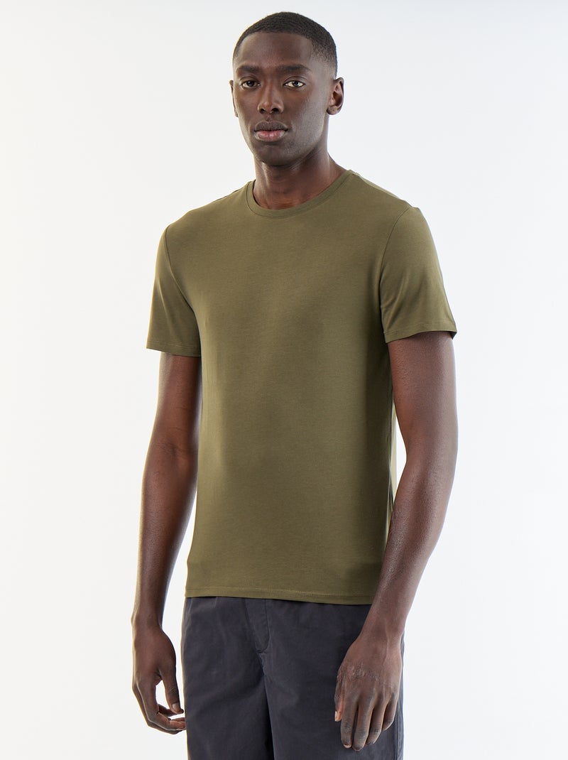Effen T-shirt - Slim-fit Grijs - Kiabi