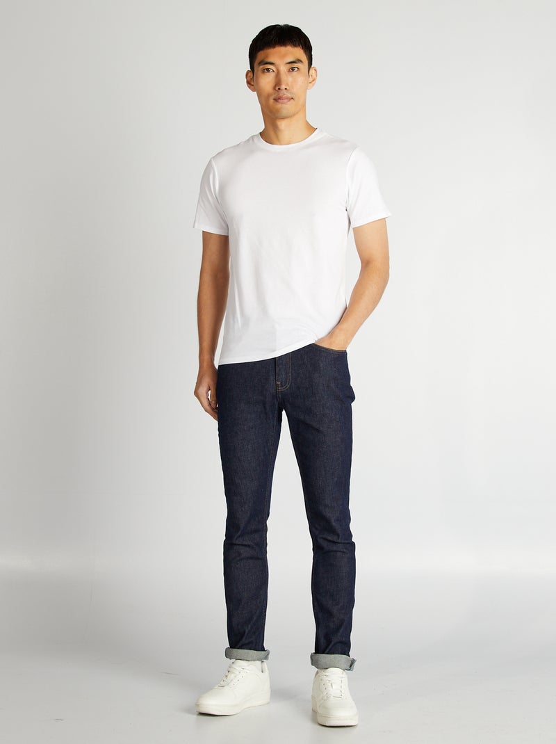 Effen T-shirt - Slim-fit wit - Kiabi