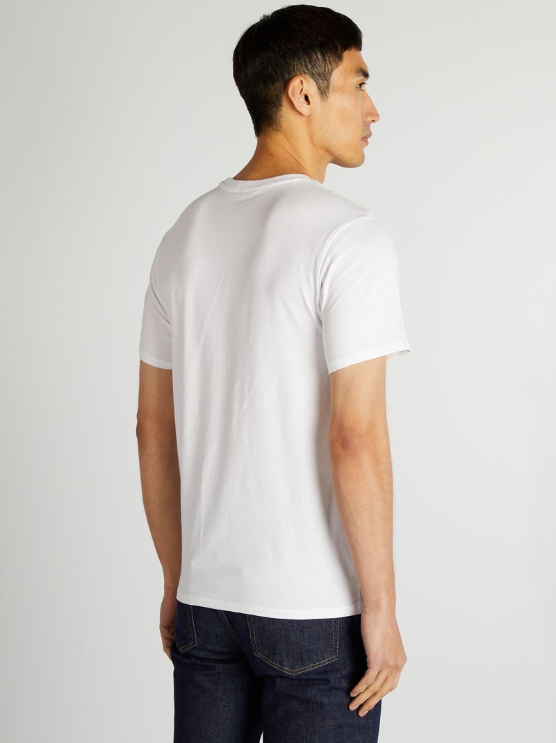 Effen T-shirt - Slim-fit wit - Kiabi