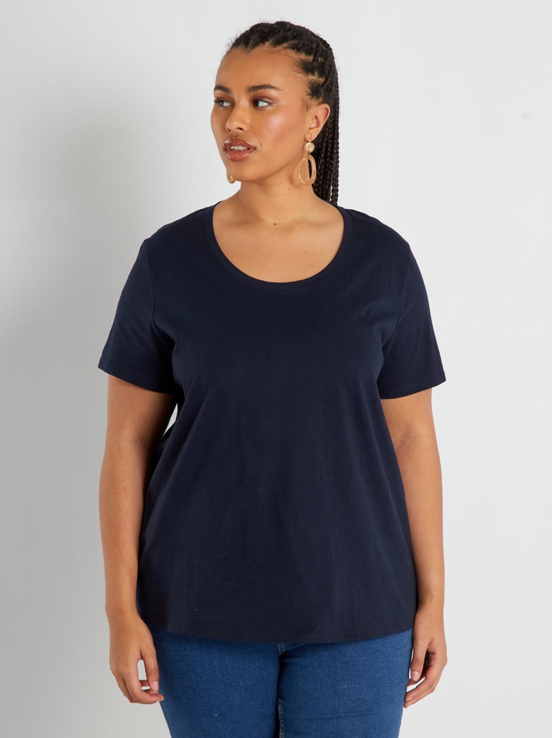 Effen T-shirt BLAUW - Kiabi