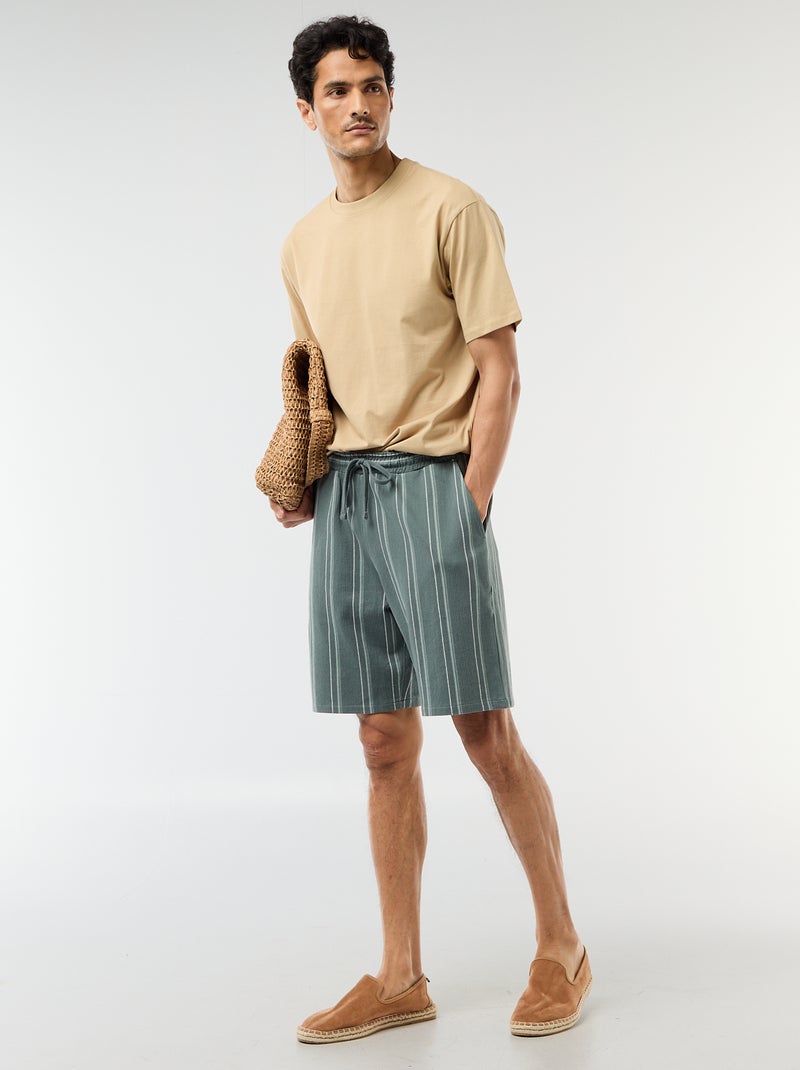 Effen T-shirt Comfort fit / Oversized Biege - Kiabi