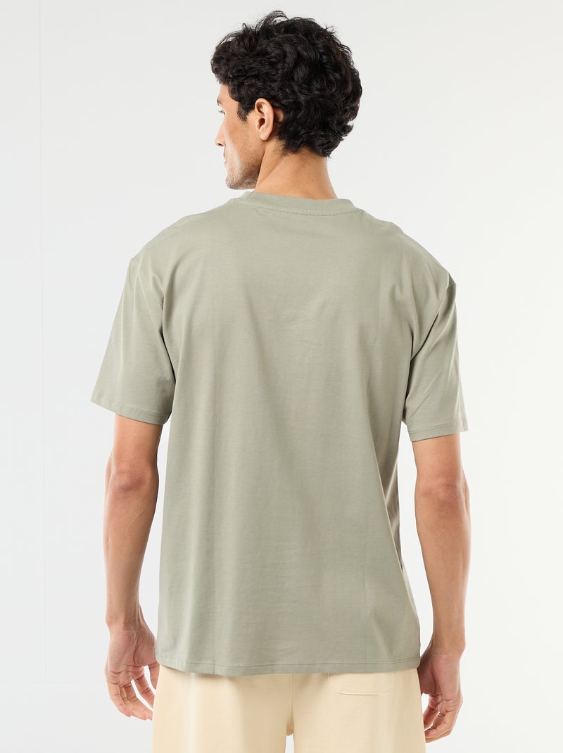 Effen T-shirt Comfort fit / Oversized Groen - Kiabi