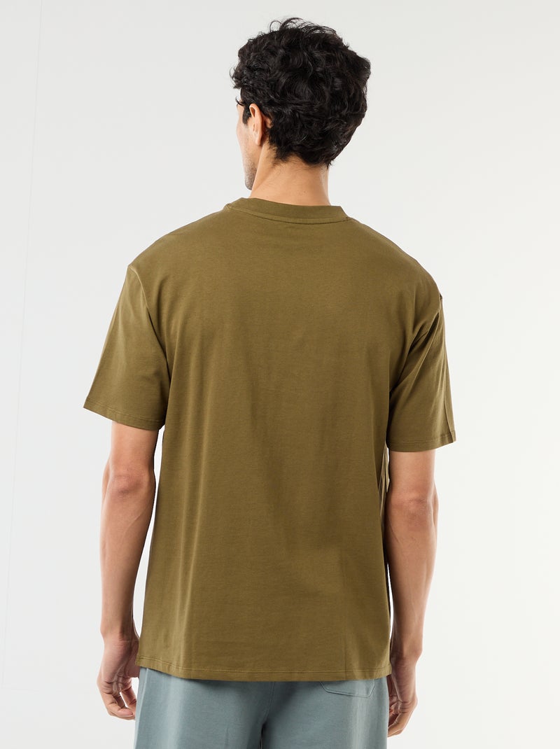 Effen T-shirt Comfort fit / Oversized Groen - Kiabi