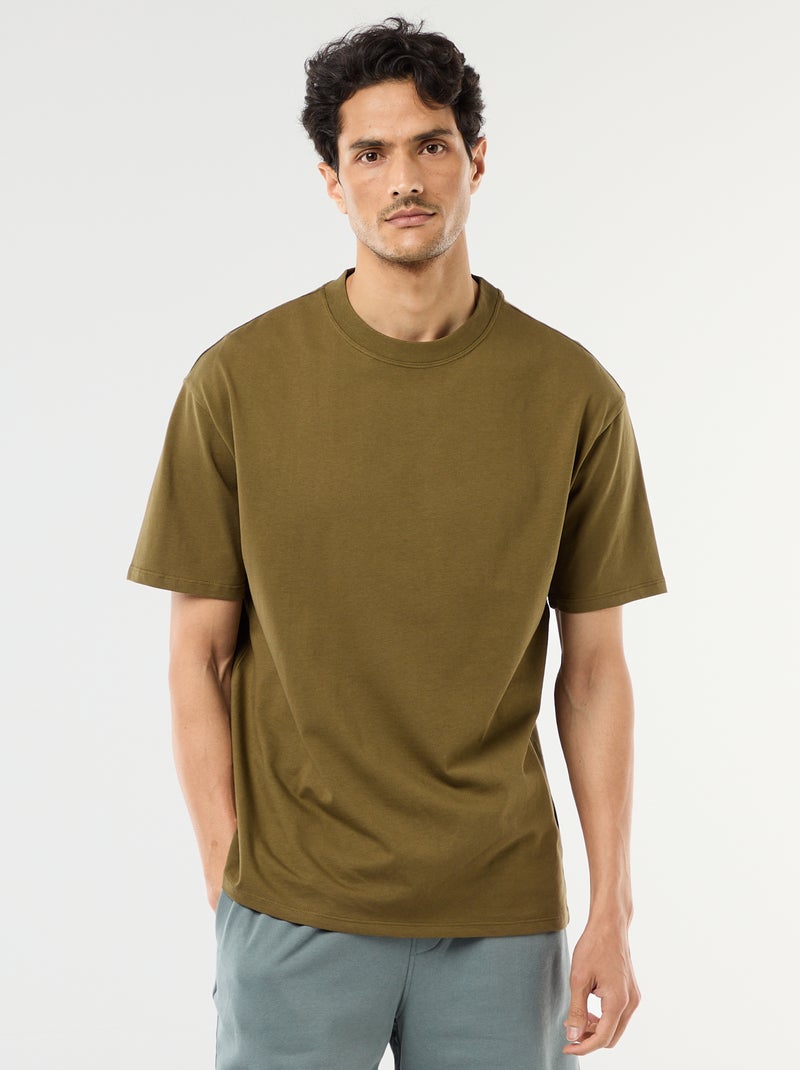 Effen T-shirt Comfort fit / Oversized Groen - Kiabi