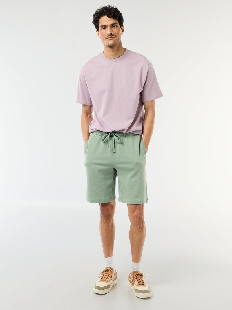 Effen T-shirt Comfort fit / Oversized Paars - Kiabi