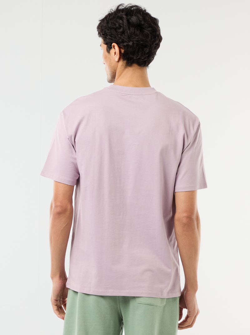 Effen T-shirt Comfort fit / Oversized Paars - Kiabi