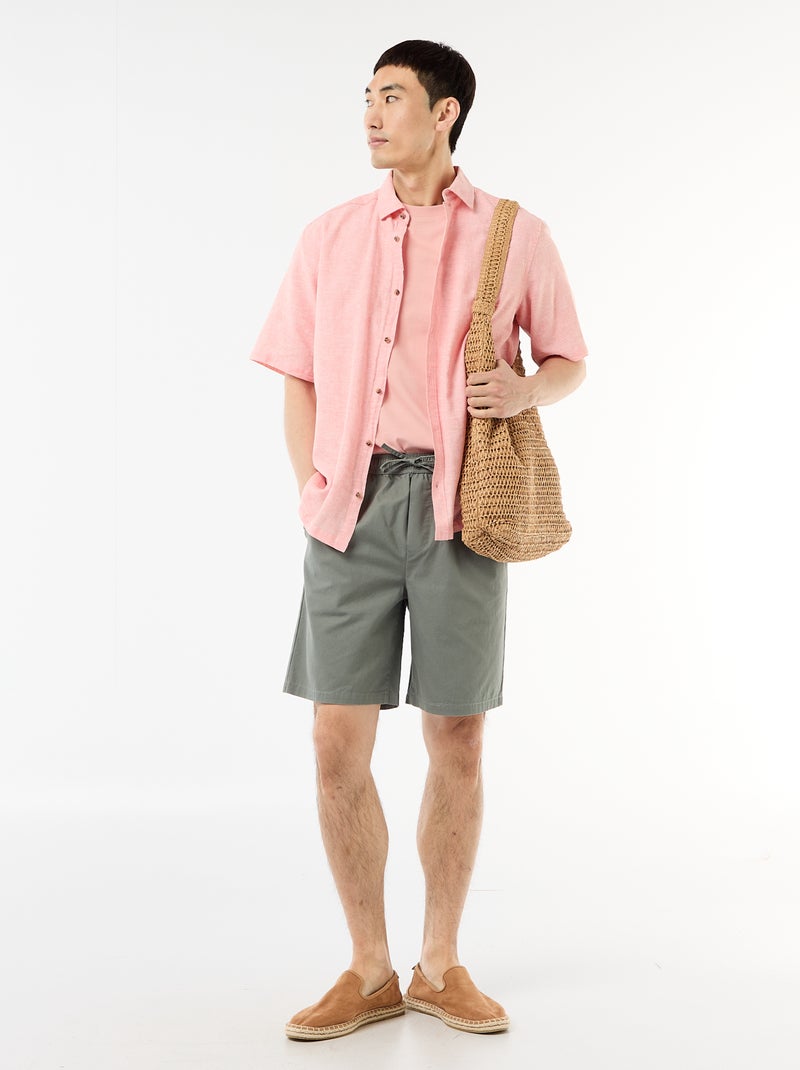 Effen T-shirt Comfort fit / Oversized Rose - Kiabi