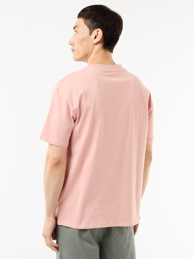 Effen T-shirt Comfort fit / Oversized Rose - Kiabi
