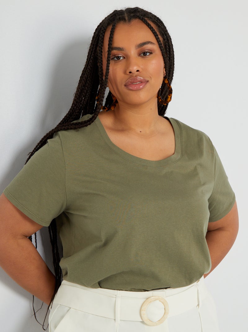 Effen T-shirt groen - Kiabi