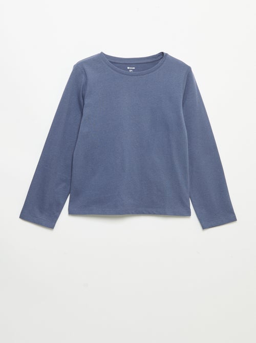 Effen T-shirt met aangerimpelde schouders - Kiabi