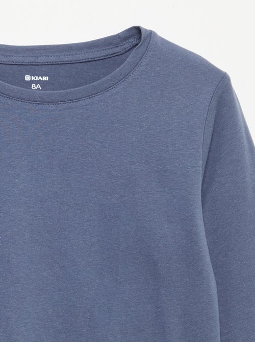 Effen T-shirt met aangerimpelde schouders - Kiabi