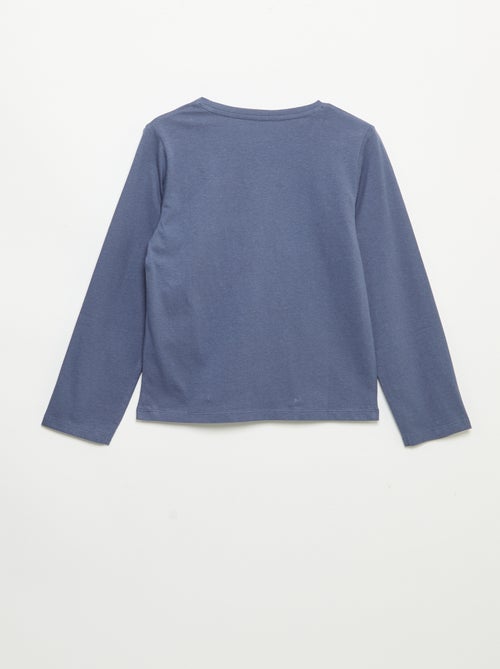 Effen T-shirt met aangerimpelde schouders - Kiabi