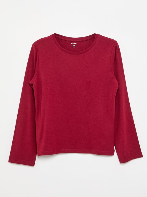 Effen T-shirt met aangerimpelde schouders - Kiabi