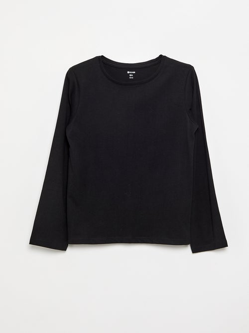 Effen T-shirt met aangerimpelde schouders - Kiabi