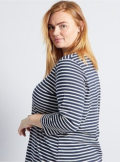 Effen T-shirt met boothals - Kiabi