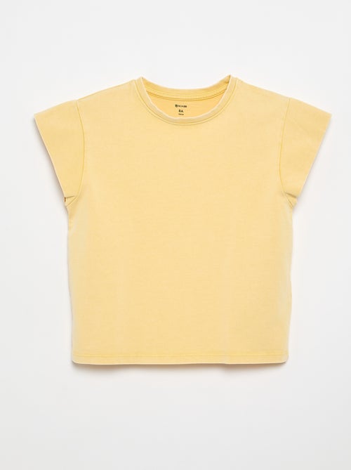 Effen T-shirt met extra korte mouwen - Kiabi