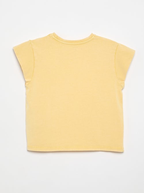Effen T-shirt met extra korte mouwen - Kiabi