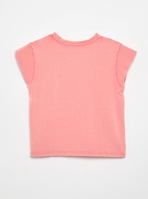 Effen T-shirt met extra korte mouwen - Kiabi