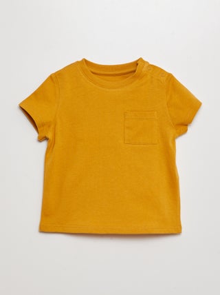 Effen T-shirt met korte mouw
