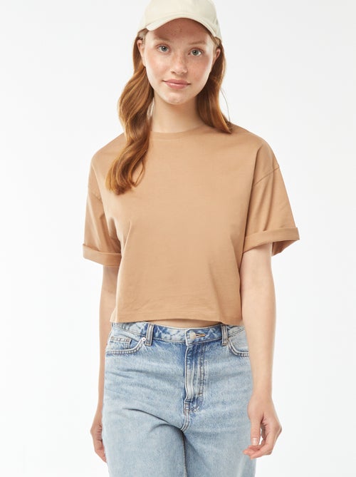 Effen T-shirt met korte mouw - Kiabi