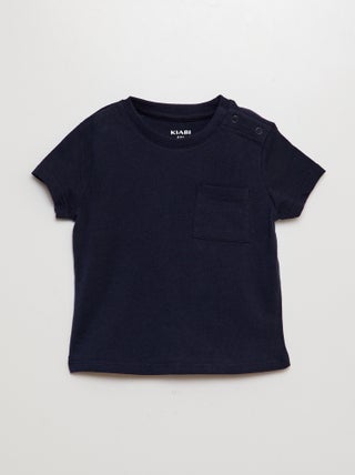 Effen T-shirt met korte mouw