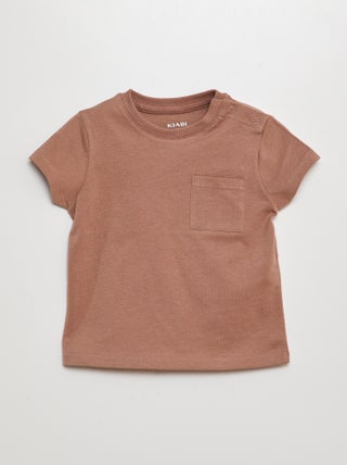 Effen T-shirt met korte mouw