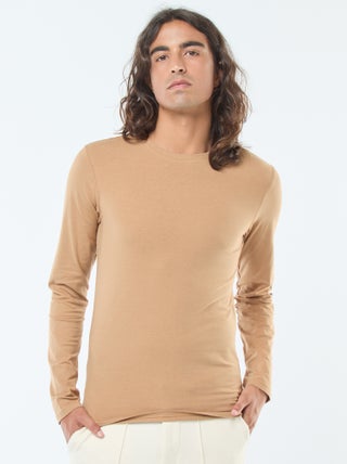 Effen T-shirt met korte mouw en ronde hals