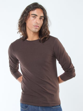 Effen T-shirt met korte mouw en ronde hals