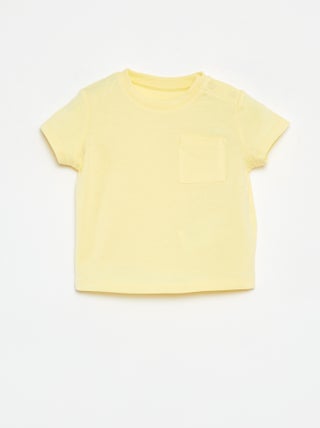 Effen T-shirt met korte mouw