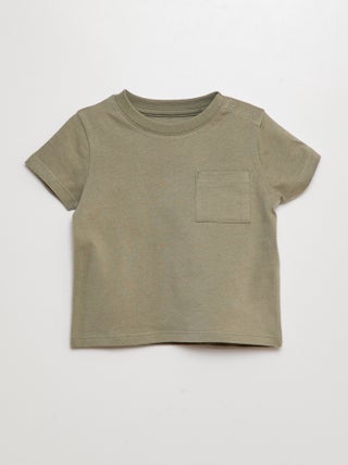 Effen T-shirt met korte mouw