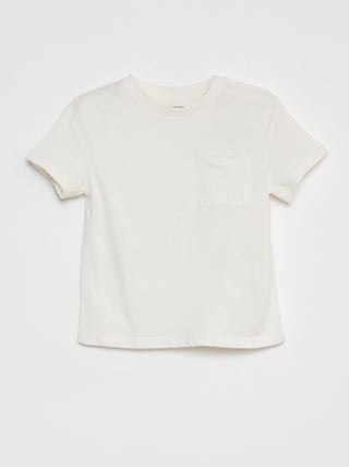 Effen T-shirt met korte mouw