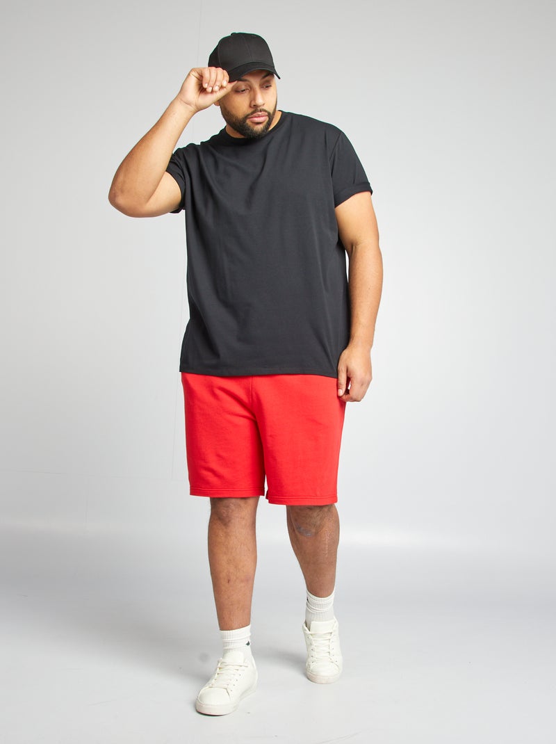 Effen T-shirt met korte mouw zwart - Kiabi