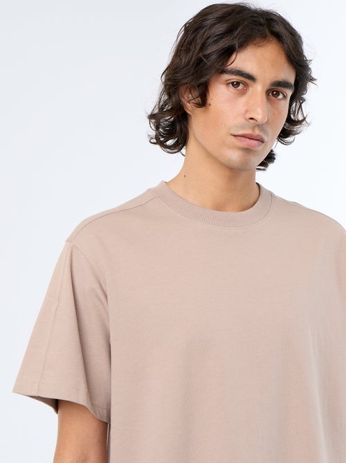 Effen T-shirt met korte mouwen, comfort fit/oversized - Kiabi